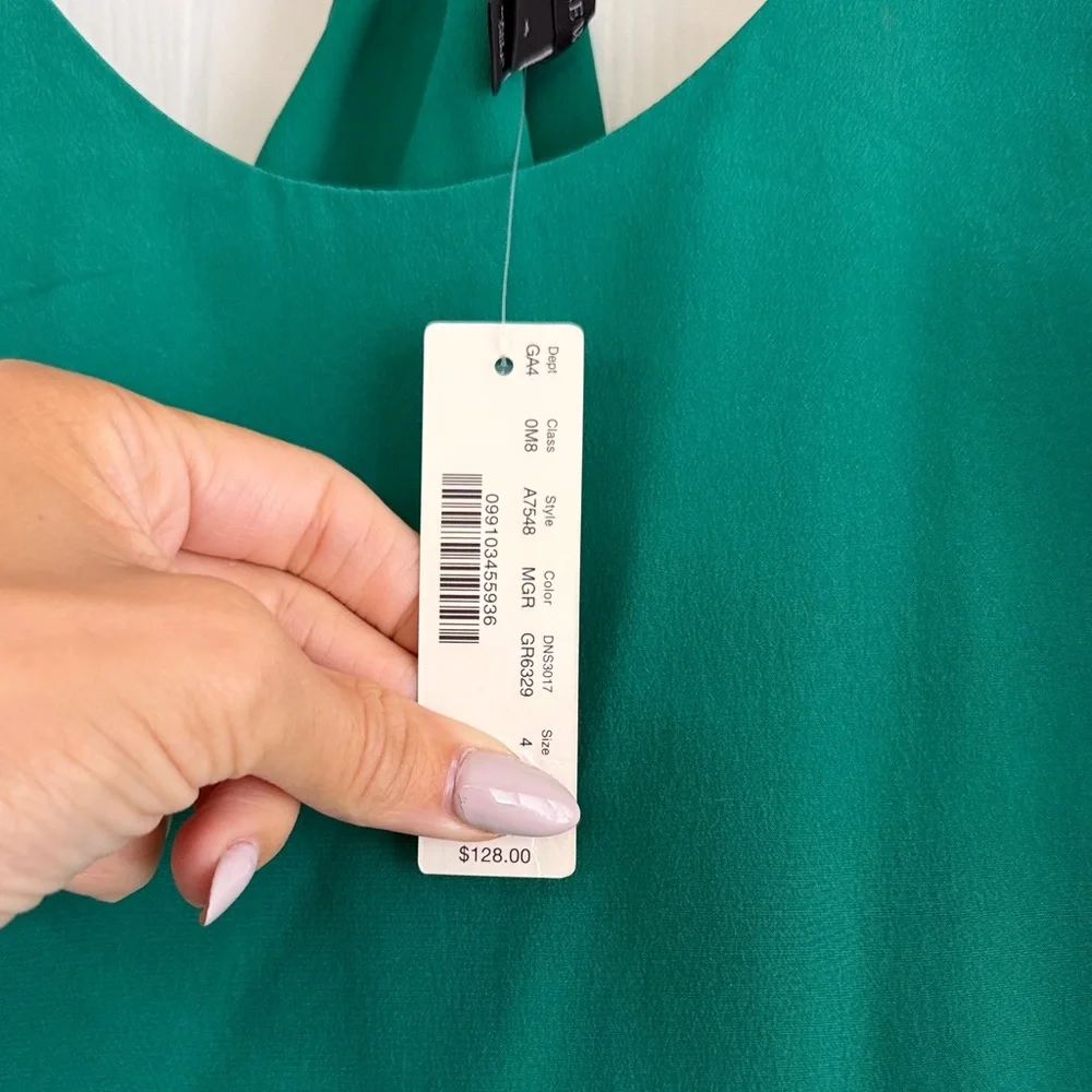 J. Crew Green Backless Dress